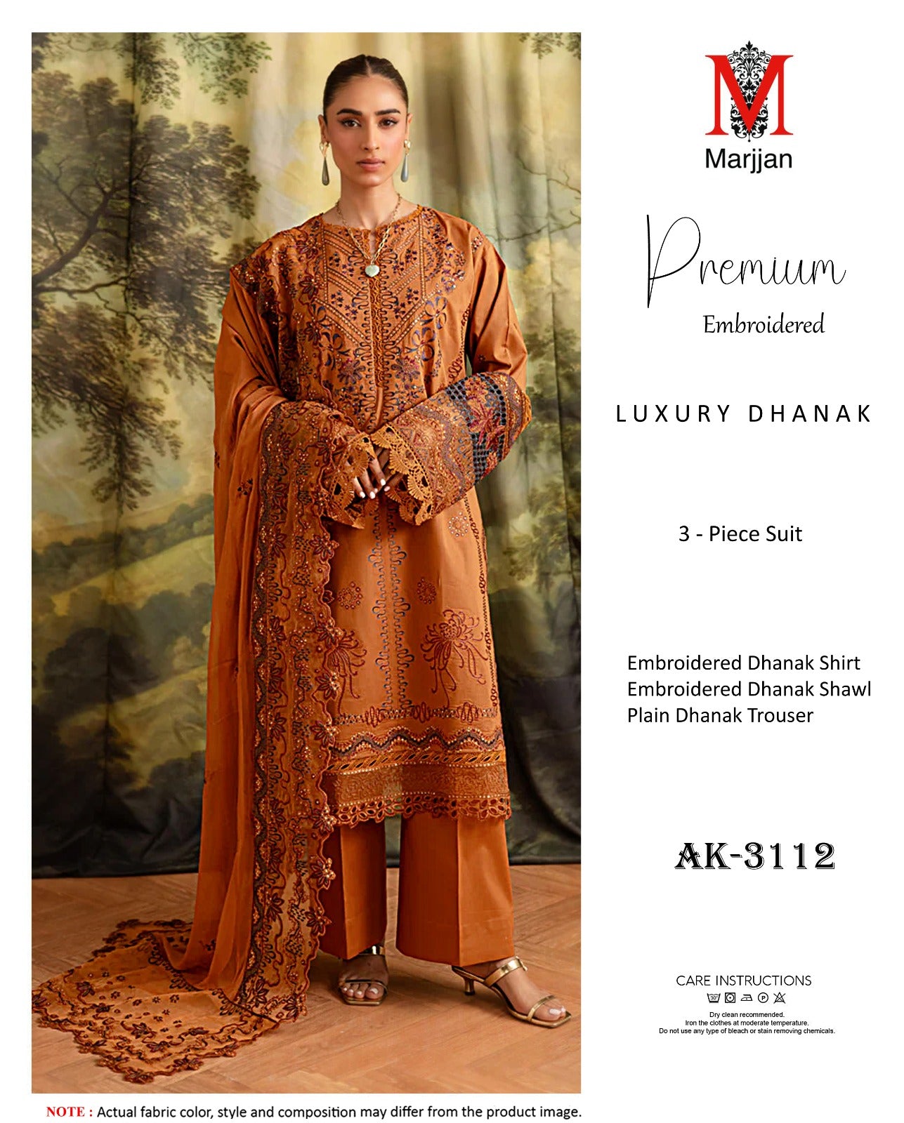 Elegant Dhanak Winter Suit with Embroidered Front & Dupatta