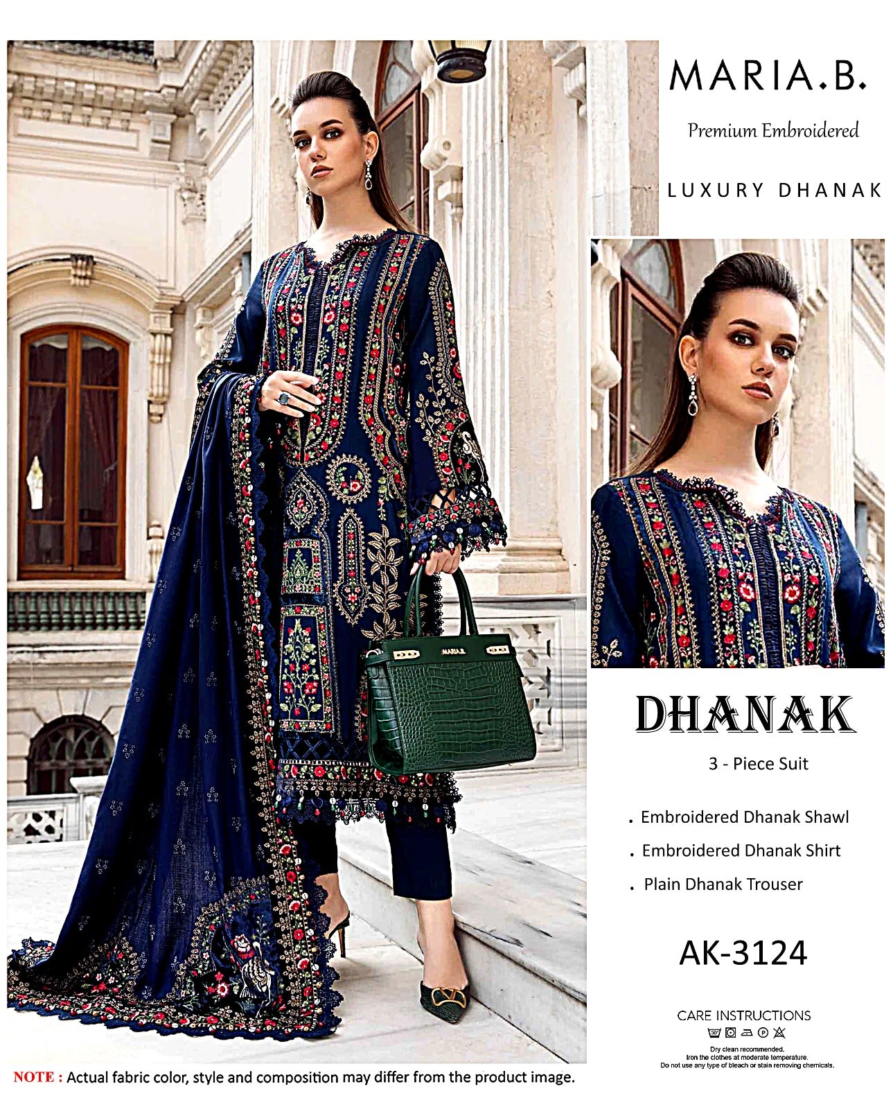 Embroidered Dhanak Suit with Shawl | Winter Collection 2025
