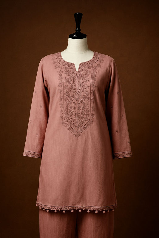 ✨ Ready-to-Wear Embroidered Two-Piece Suit | Winter Luxury ✨