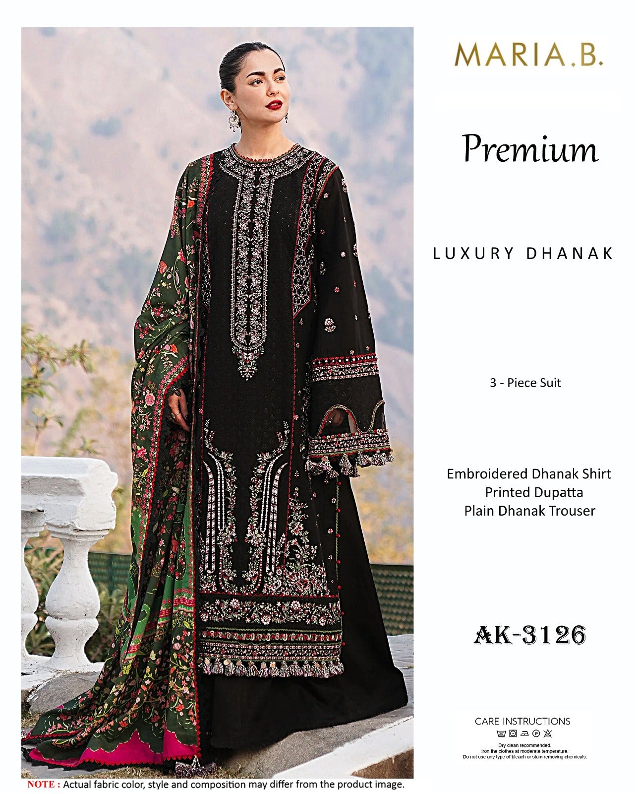 Elegant Dhanak Winter Suit with Embroidered Front & Dupatta