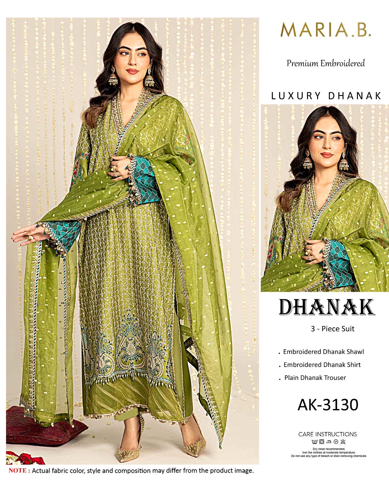 Elegant Dhanak Winter Suit with Embroidered Front & Dupatta