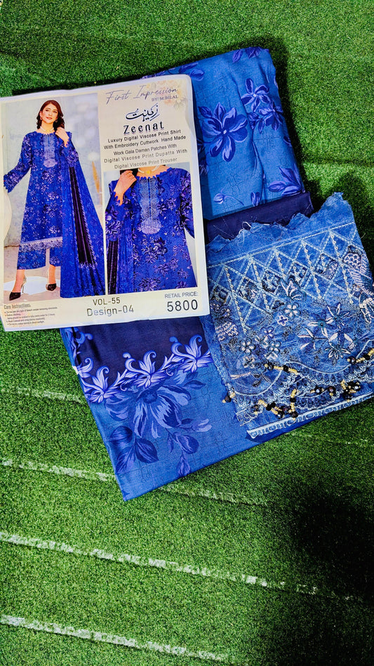 Winter Collection – Premium Digital Viscose 3PC Suit with Neck & Daman Patches
