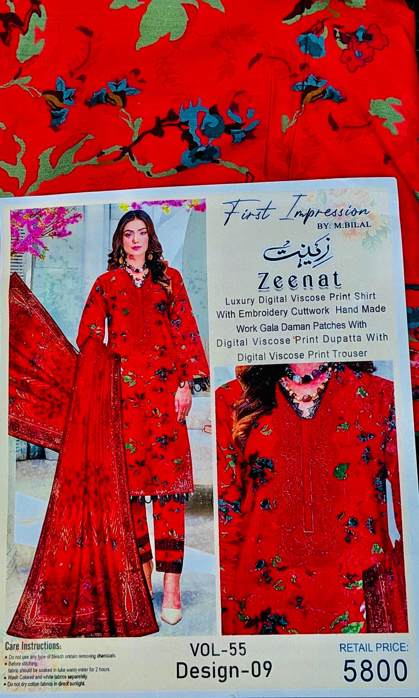 Winter Collection – Premium Digital Viscose 3PC Suit with Neck & Daman Patches