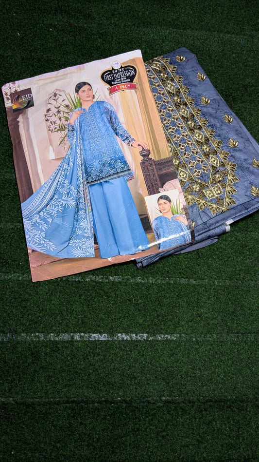 ✨ Dreamy Khaddar Elegance – Three-Piece Perfection ✨