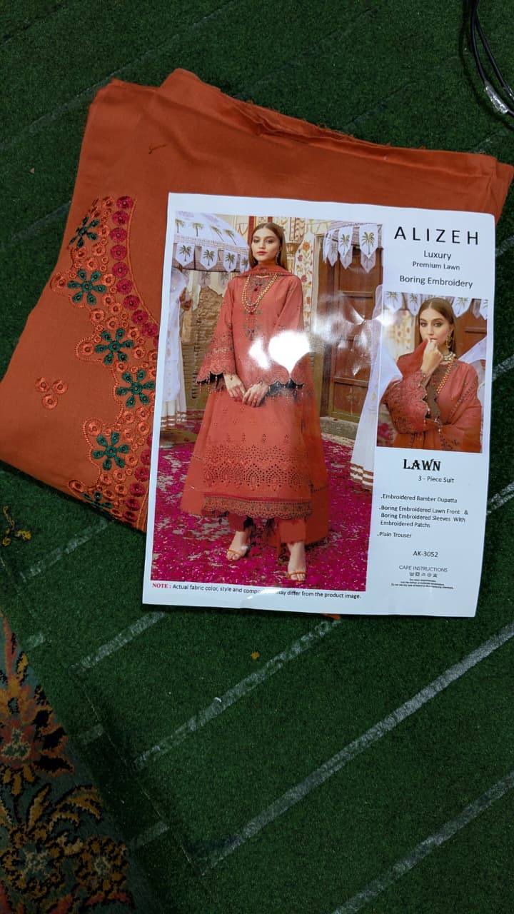 Celestial Elegance – Fully Embroidered Shirt & Dupatta with Gala Daman Patch and Plain Trouser