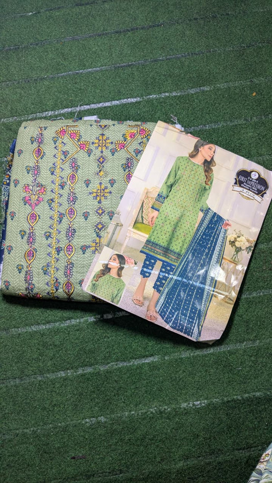 "Whispers of Elegance – Front Embroidered Khaddar Ensemble with Printed Dupatta"