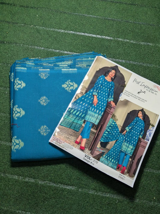 "Aurora Luxe – Broshia Lawn 3-Piece Matching Elegance"