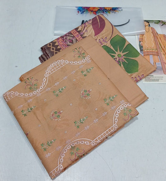 Digital Dhanak Collection 2025 | Full Front Embroidery | Winter Luxury”